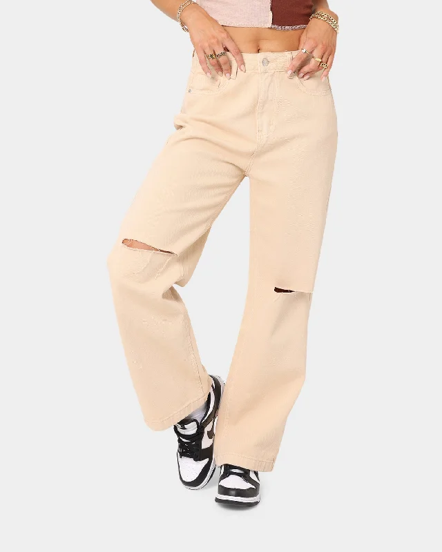 XXIII Women's Angelika Wide Leg Pants Bone Trendy Printed Pants