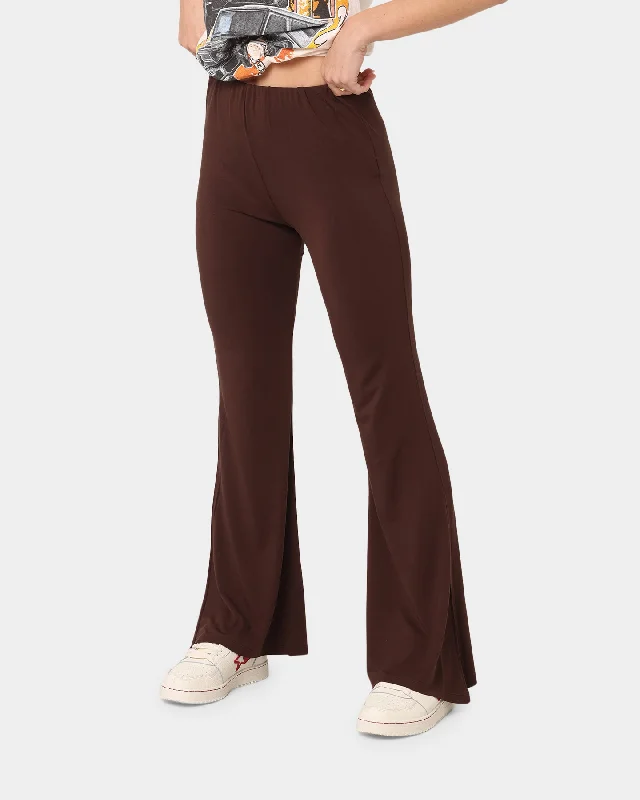 XXIII Women's Ember Flare Pants Chocolate Cozy Knit Pants