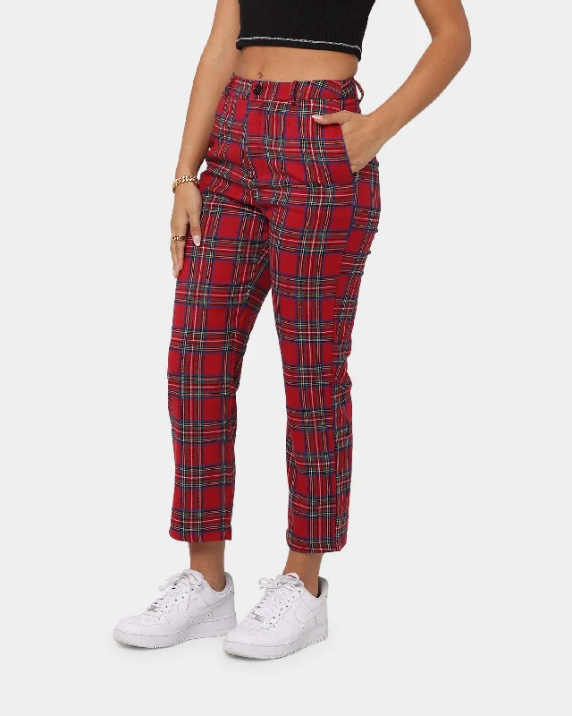 XXIII Women's Shary Tartan Pant Red Soft Stretch Pants