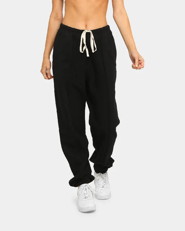 En Es Men's Distort Track Pants Black Casual Skinny Fit Pants