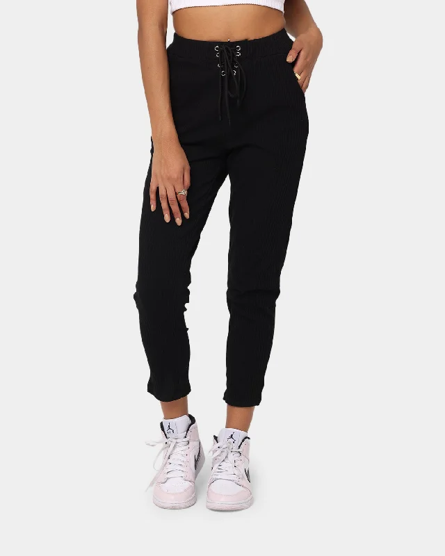 XXIII Women's Kourt Lace Front Pant Black Cozy Jogger Leggings