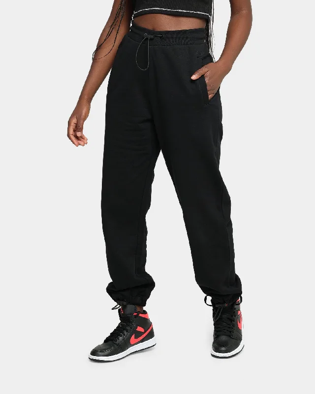 EN ES Women's Social Grace Track Pant Black Chic Checkered Pants