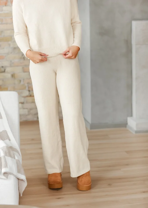 Amelia Lux Soft Knit Lounge Pants Chic Black Leggings