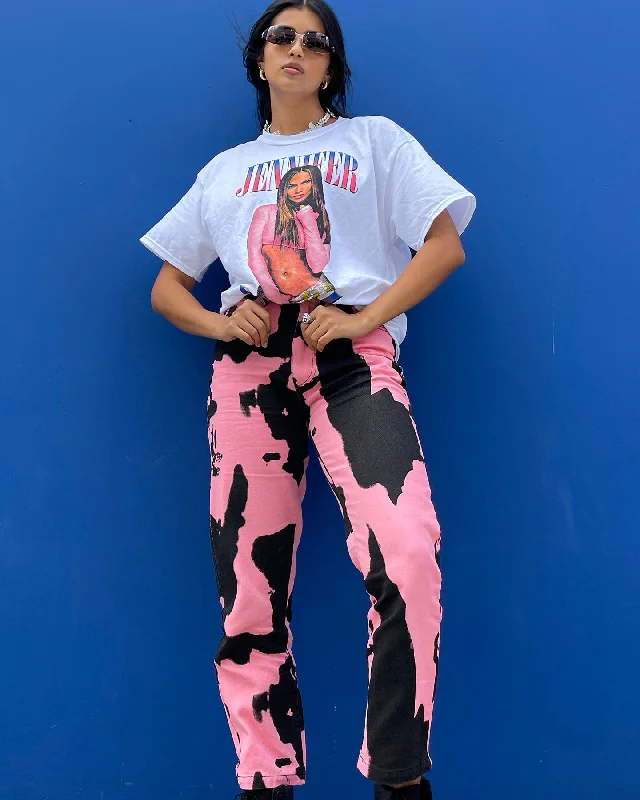 XXIII Ennio Tie Dye Pants Black/Pink Chic Capri Pants