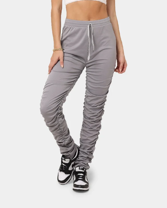 XXIII Women's Ismena Rouched Pant Grey Stylish Paperbag Waist Pants