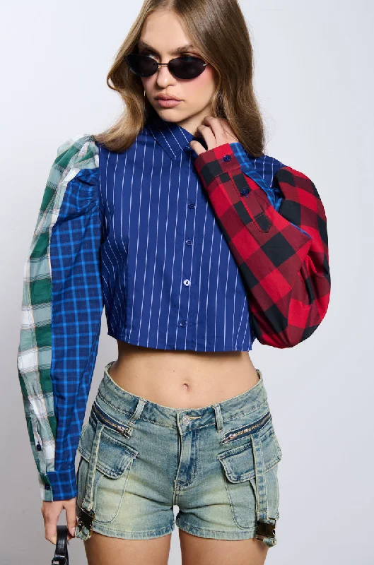 ALL DIFFERENT DIRECTIONS BUTTON UP BLOUSE Business Casual Blouse