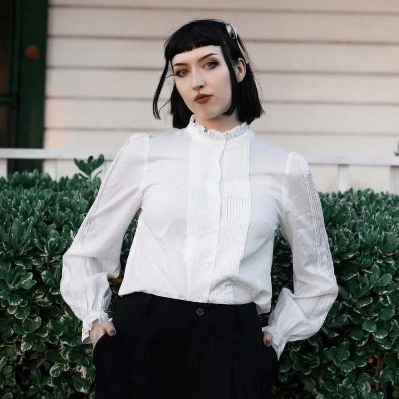 Bateman Pin-Tuck Blouse by Lively Ghosts Casual Relaxed Fit Blouse