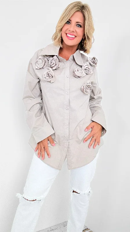 Blossom Embellished Blouse Romantic Lace Blouse