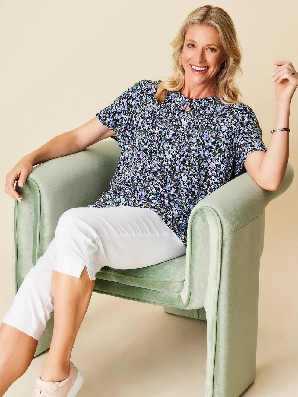 Elaine Short Sleeve Blouse Chic Wrap Blouse