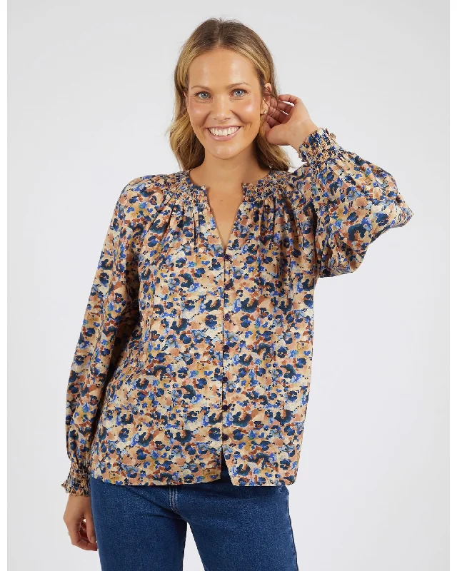 Elm - Panorama Blouse - Print Double-Layered Blouse