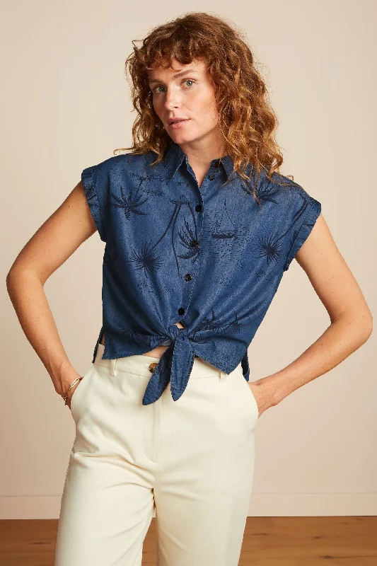 King Louie - Knot Blouse - Daytrip Double-Layered Blouse