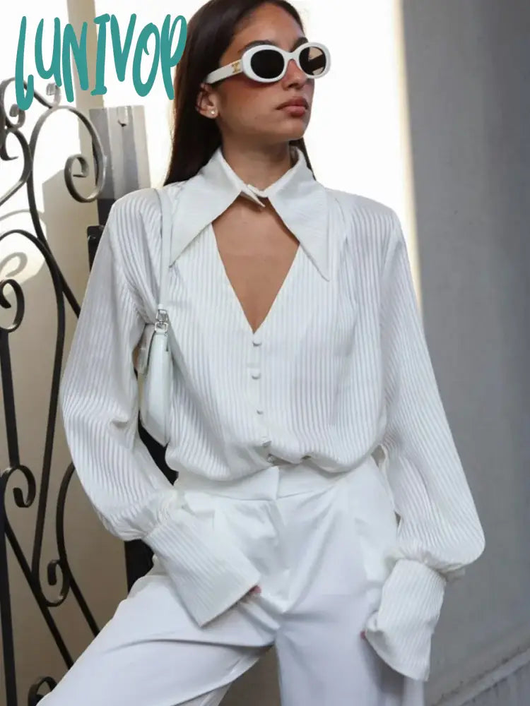 Lunivop Elegant Solid Color Women's Blouse Spring New Removable Collar Long Sleeve Button Blouses Female Casual Fashion Shirt Tops Textured Cotton Blouse Lunivop Elegant Solid Color Women's Blouse Spring New Removable Collar Long Sleeve Button Blouses Female Casual Fashion Shirt Tops Textured Cotton Blouse