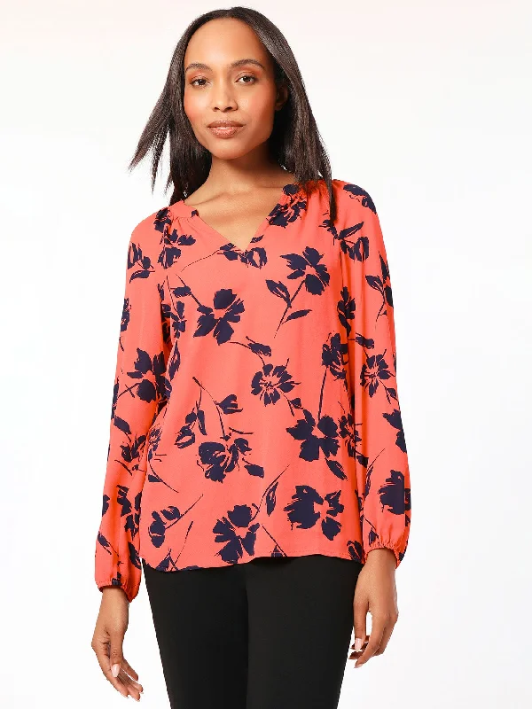 Nina Blouse, Soft Drape Textured Cotton Blouse
