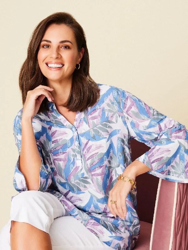 Siena 3/4 Blouse Asymmetric Hem Blouse