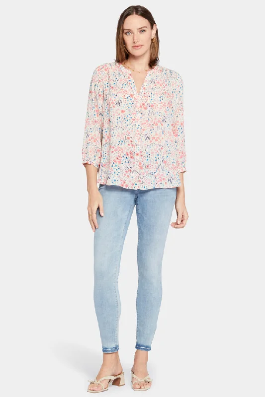 Pintuck Blouse S1F0537 Hacienda Puff Sleeve Blouse