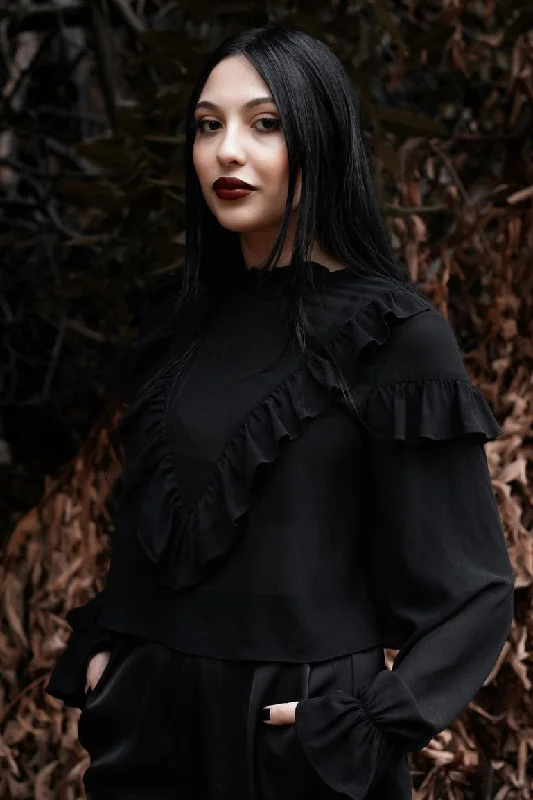 Zebulon Ruffle Blouse by Lively Ghosts Pastel Color Blouse