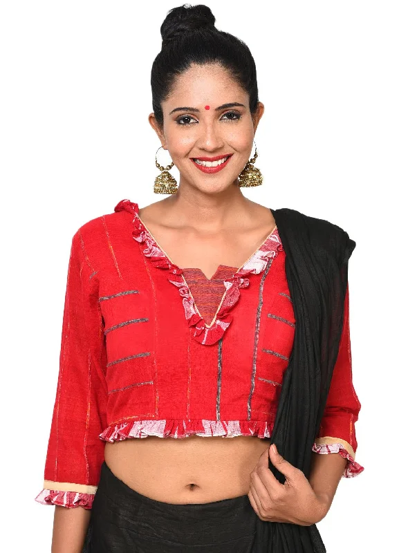 Bengali Khesh Blouse Collared Satin Blouse