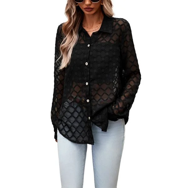 European style Sexy Long sleeve blouse for women Gathered Detail Blouse