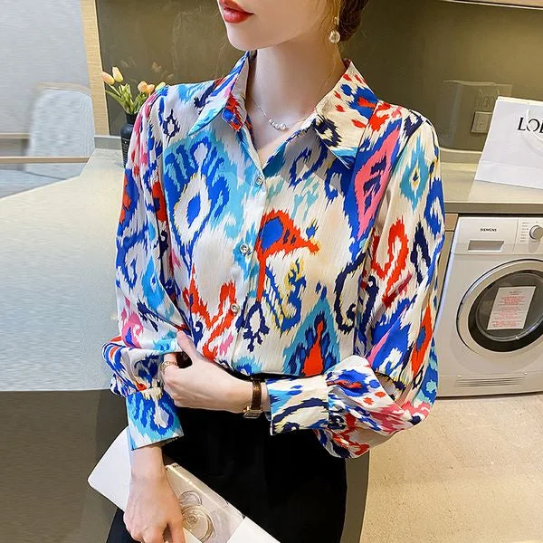 Fashion Long sleeve Lantern sleeve Blouse Elegant Peplum Blouse
