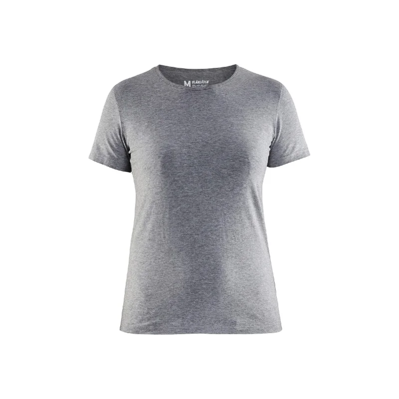 Blaklader 3304 Grey Work T-Shirt - Womens (33041059) Zippered Buttoned Snapped
