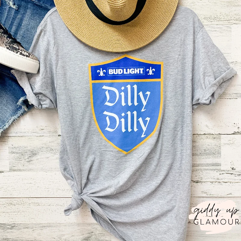 BUD LIGHT | Dilly Dilly Graphic Tees in Variety of Styles Rayon Velvet Corduroy