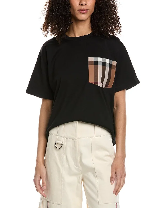Burberry Carrick Check T-Shirt Basic T-Shirt Crew Neck Short Sleeve