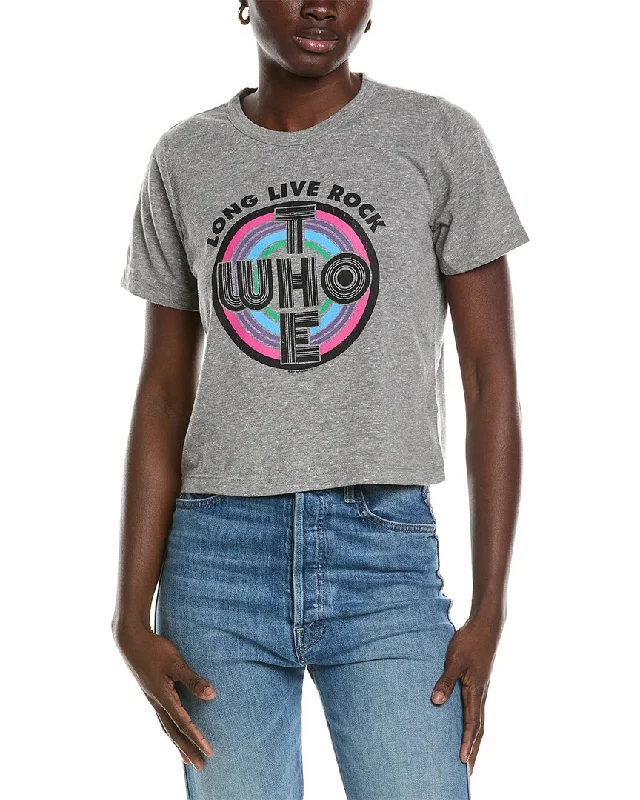 Chaser The Who Long Live Rock T-Shirt Zippered Front Buttoned Front Snap Front