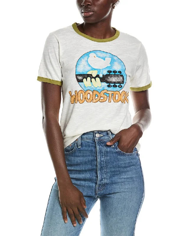 Chaser Woodstock Bird On Guitar T-Shirt Basic T-Shirt Crew Neck Short Sleeve