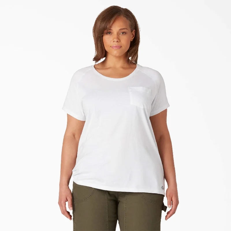 Dickies Women's Plus Cooling Short Sleeve T-Shirt Zippered Front Buttoned Front Snap Front Dickies Women's Plus Cooling Short Sleeve T-Shirt Zippered Front Buttoned Front Snap Front
