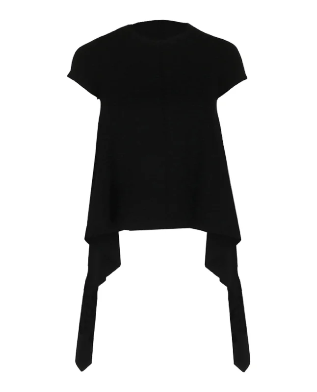 Flared T-shirt Real Fur Shearling Chenille