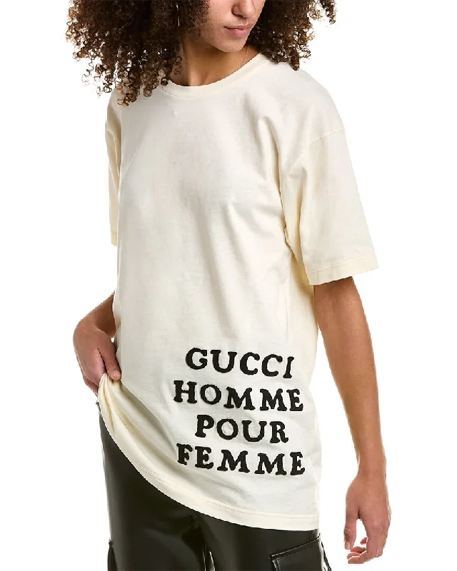 Gucci Oversized T-Shirt Knit Fabric Woven Fabric Fleece Fabric