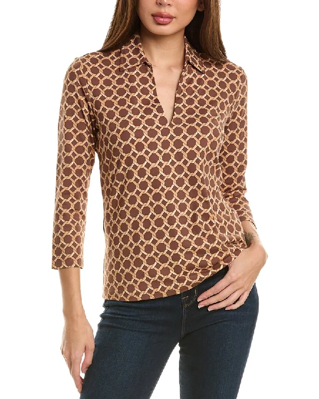 J.McLaughlin Aida T-Shirt Welt Pockets Slit Pockets