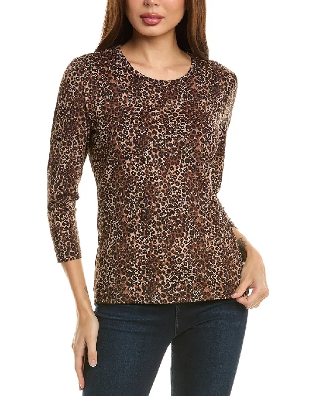 J.McLaughlin Signature T-Shirt Collared T-Shirt Boat Neck A-Line