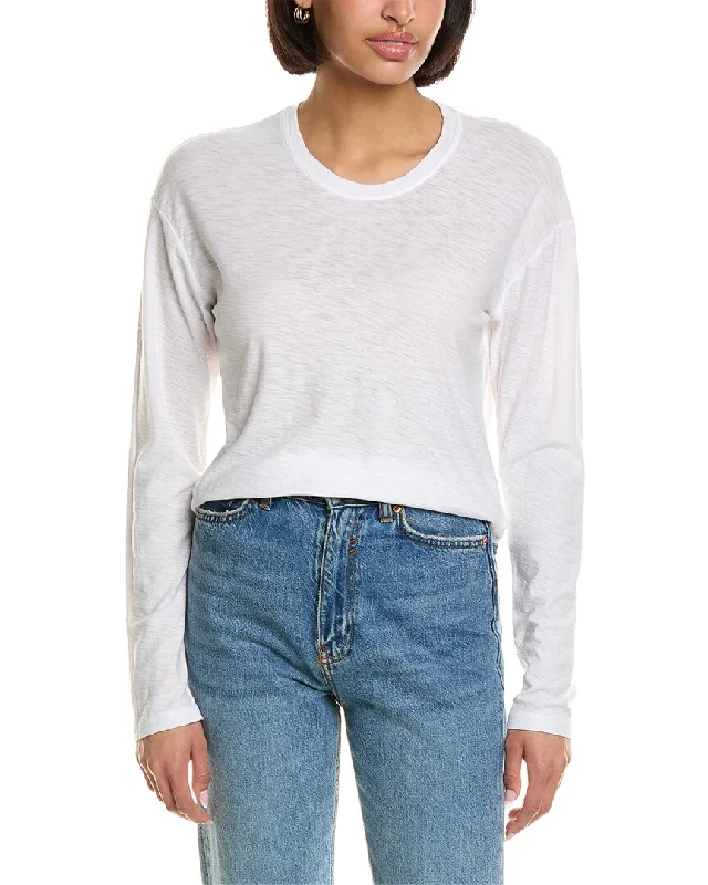 James Perse Boxy T-Shirt Collared Crew Neck Turtle Neck