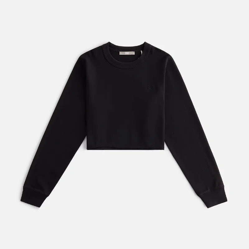 Kith Women Lucy II Cropped Long Sleeve Tee - Mass Zippered Front Buttoned Front Snap Front Kith Women Lucy II Cropped Long Sleeve Tee - Mass Zippered Front Buttoned Front Snap Front