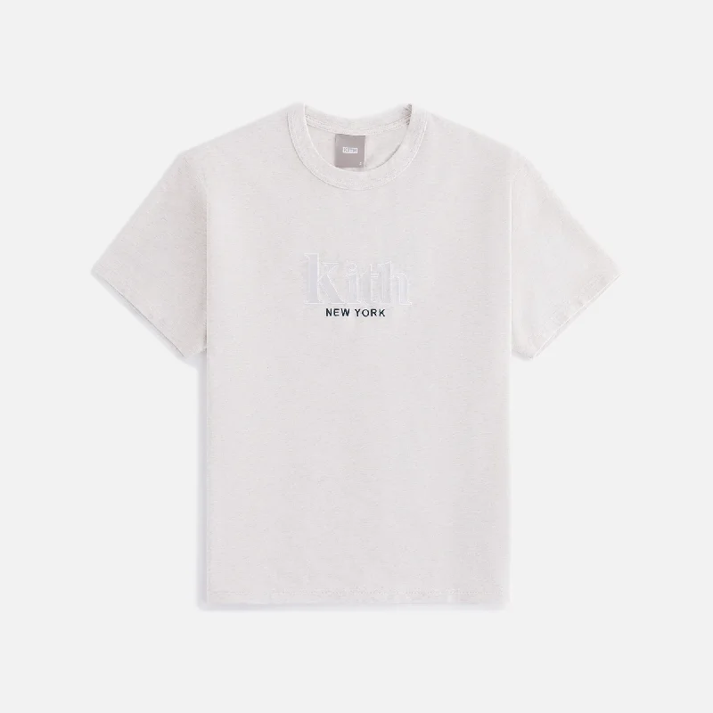 Kith Women Mott New York Tee II - Sandy Heather Fleece Fabric Down Fabric Feather Fabric Kith Women Mott New York Tee II - Sandy Heather Fleece Fabric Down Fabric Feather Fabric