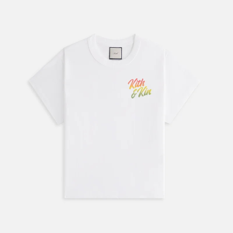 Kith Women Ombre Kith & Kin Nia II Tee - White Notch Collar Peter Pan Collar Cowl Neck Kith Women Ombre Kith & Kin Nia II Tee - White Notch Collar Peter Pan Collar Cowl Neck