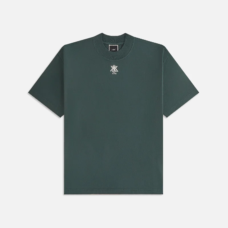 Kith Women Mock Neck Crest Vintage Tee - Stadium Spandex Blend Rayon Blend Denim Blend Kith Women Mock Neck Crest Vintage Tee - Stadium Spandex Blend Rayon Blend Denim Blend