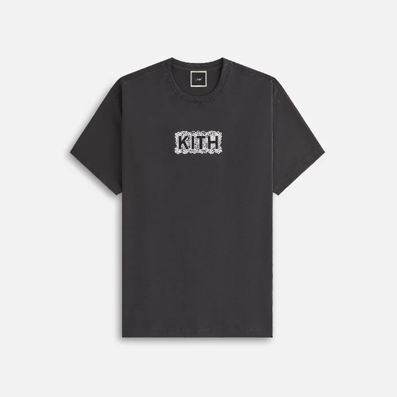 Kith Women Floral Lace Vintage Tee - Black Lace Blend Ribbed Blend Corduroy Blend