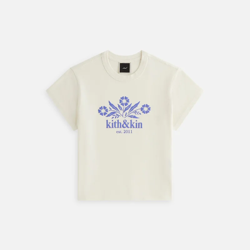 Kith Women Mulberry Kith & Kin Bellflower Vintage Tee - Muslin Hooded Caped Shawl Collar Kith Women Mulberry Kith & Kin Bellflower Vintage Tee - Muslin Hooded Caped Shawl Collar