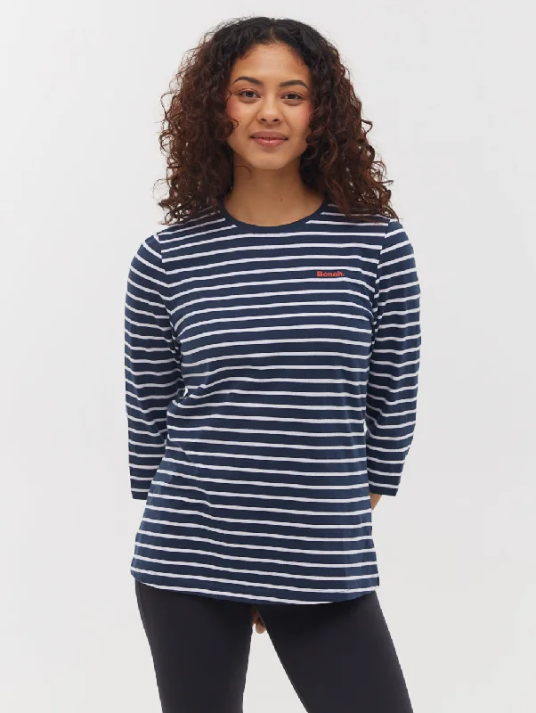 Lesedi 3/4 Stripe T-Shirt Welt Pockets Slit Pockets