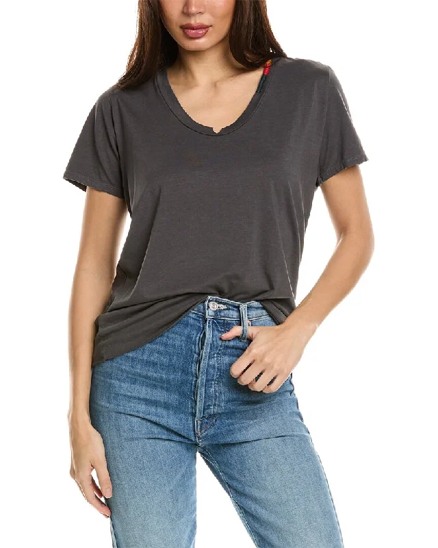 Michael Lauren T-Shirt Mesh Blend Leather Blend Suede Blend