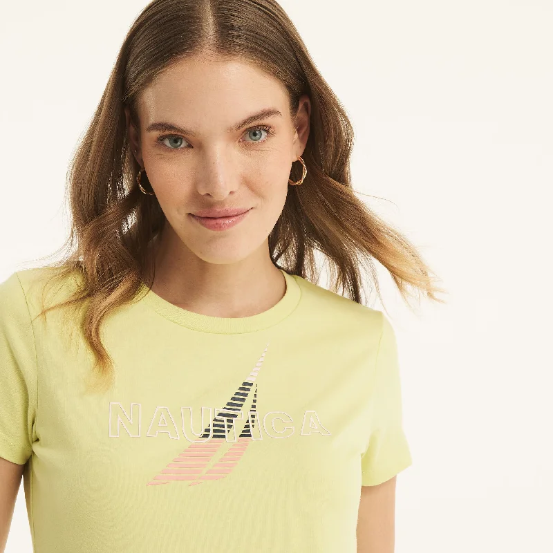 Nautica Womens Sustainably Crafted J-Class Duo Graphic T-Shirt Modern Contemporary Chic Nautica Womens Sustainably Crafted J-Class Duo Graphic T-Shirt Modern Contemporary Chic