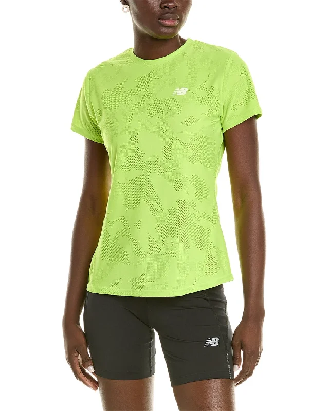 New Balance Q Speed Jacquard T-Shirt Graphic Embroidered Appliqued