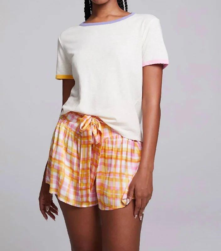 Praiano Tee In Vanilla Zippered Front Buttoned Front Snap Front