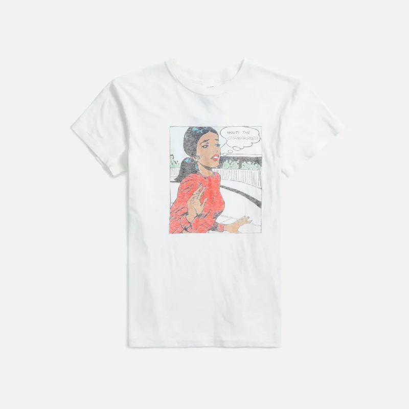 ReDone 70s Loose Tee The Champagne - Vintage White Elasticated Padded Insulated