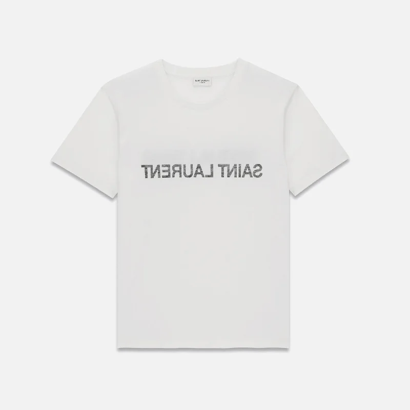 Saint Laurent Tee - Natural Polka Dot Checkered Tartan