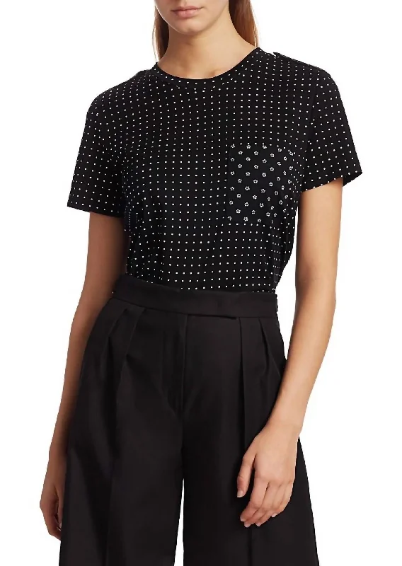 Slam Mixed Dot T-Shirt In Black Layered Multi-layer Single Layer
