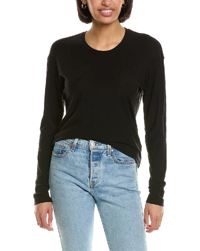 TF DNU James Perse Boxy T-Shirt Zippered Front Buttoned Front Snap Front