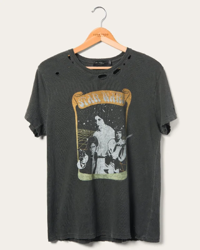 Women's Star Wars Gradient Vintage Destroy Tee Collared Crew Neck Turtle Neck